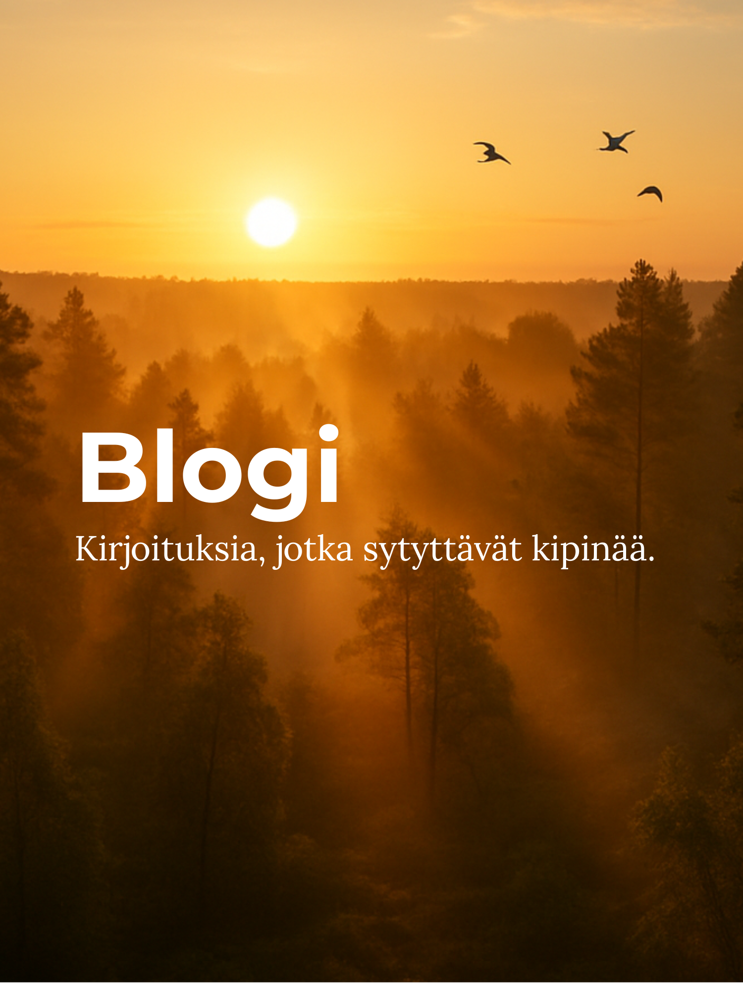 Blogi - Kirjoituksia, jotka sytyttävät kipinää.